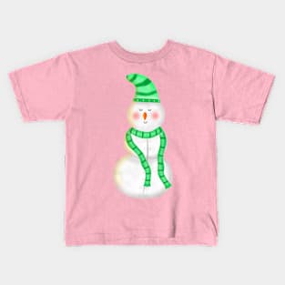 Cute Snowman Kids T-Shirt